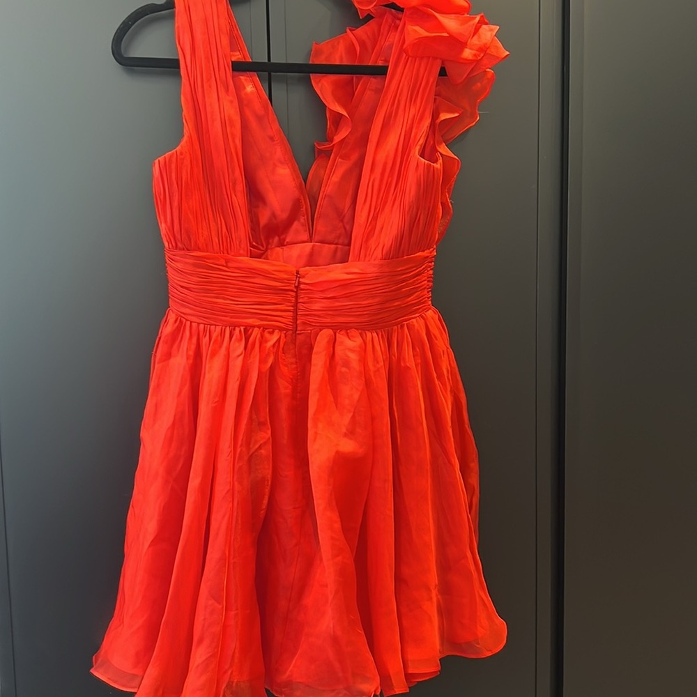 New Mac Duggal red party ruffle mini dress - Size 6 - Picture 7 of 9
